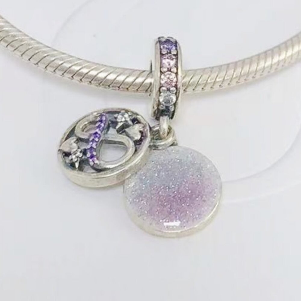 Pandora Sterling Silver CZ and Crystal Glittering Infinity Hearts Stars Charm